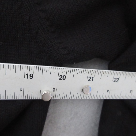 Vintage Michael Simon Sweater Cardigan Medium Black Sequin Bead Golf Club Bling - Picture 7 of 10